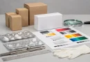 Revisione tecnica di astucci e blister su un tavolo di controllo qualità del packaging